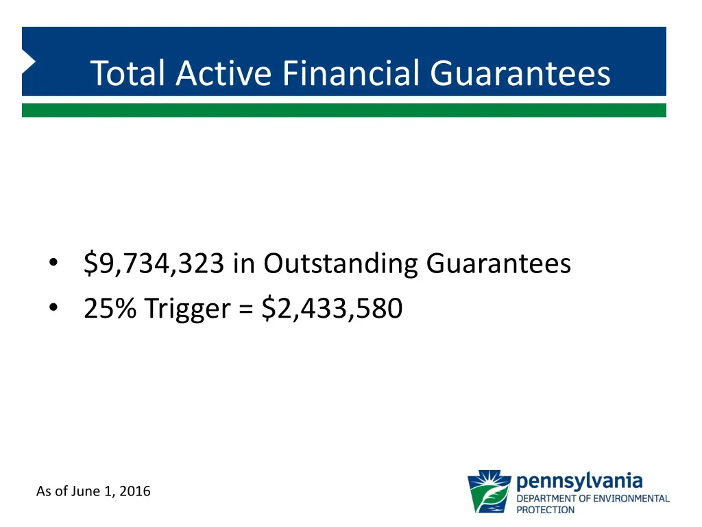 total active financial guarantees
