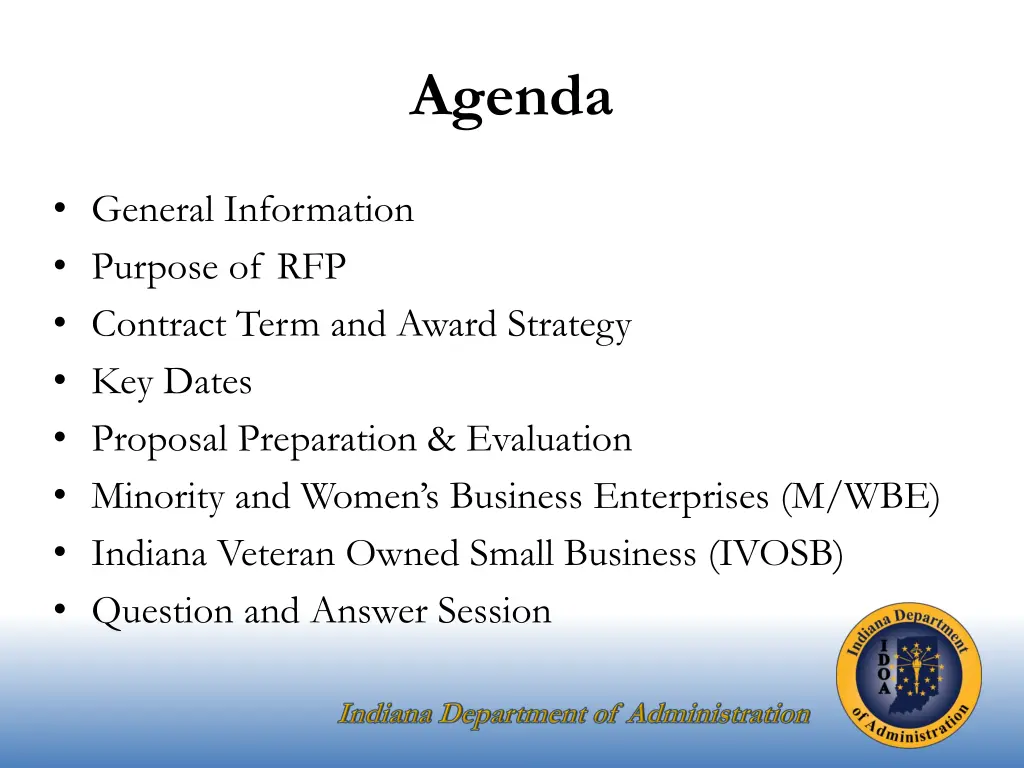 agenda