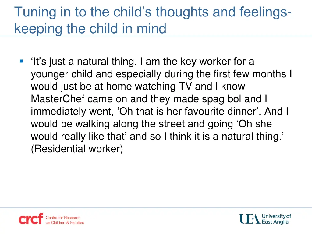 tuning in to the child s thoughts and feelings