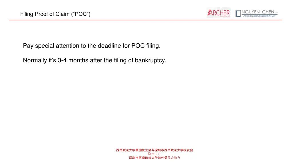 filing proof of claim poc
