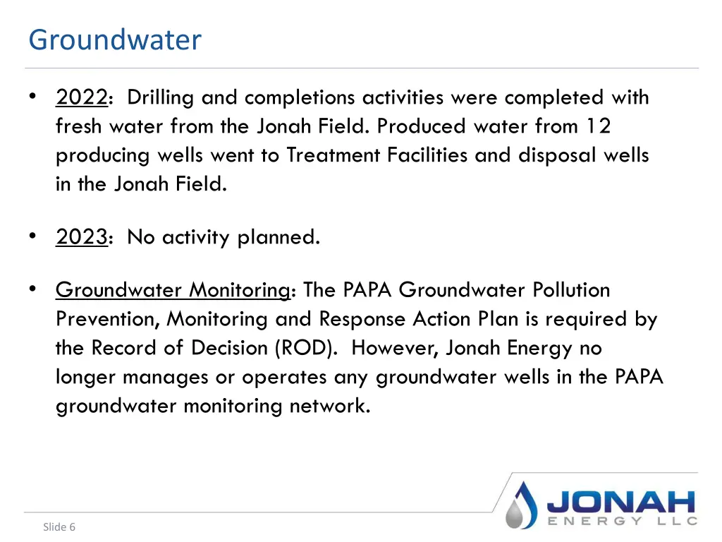 groundwater