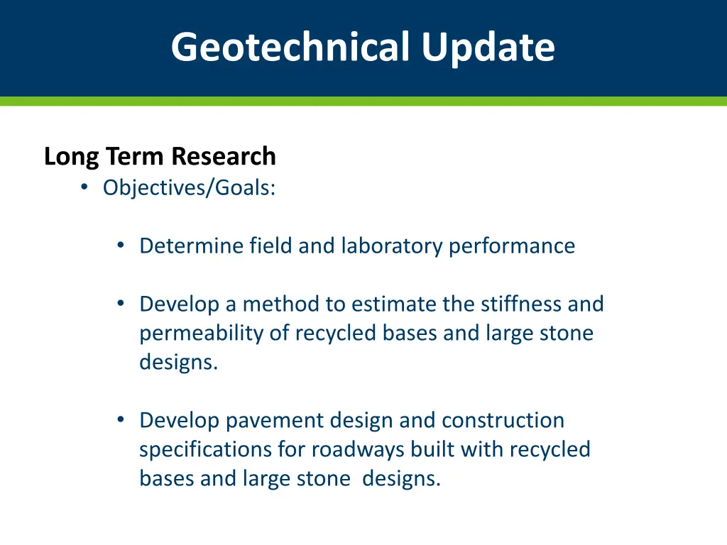geotechnical update 1