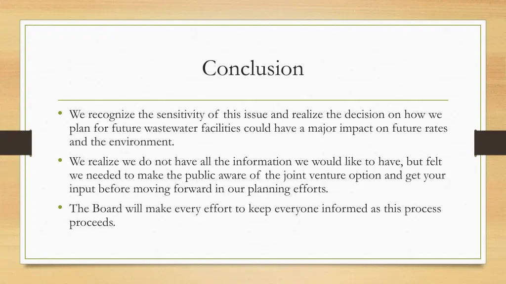 conclusion