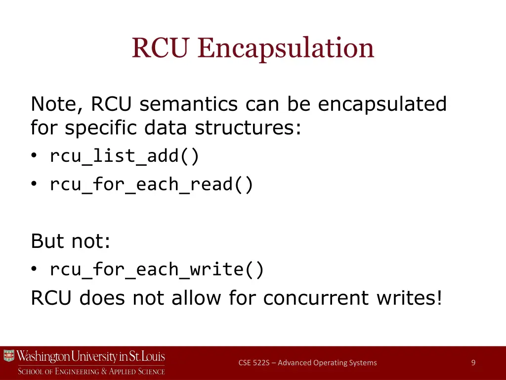 rcu encapsulation