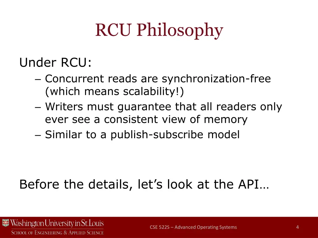 rcu philosophy