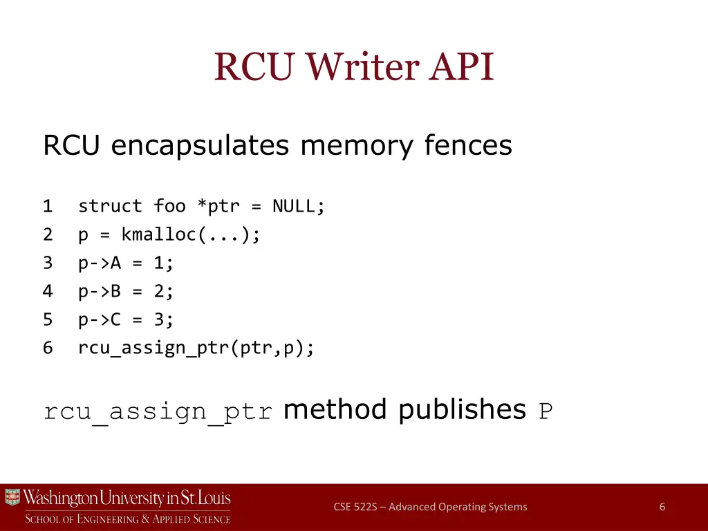 rcu writer api 1