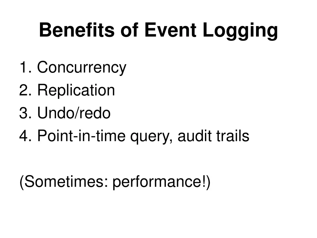 benefits of event logging