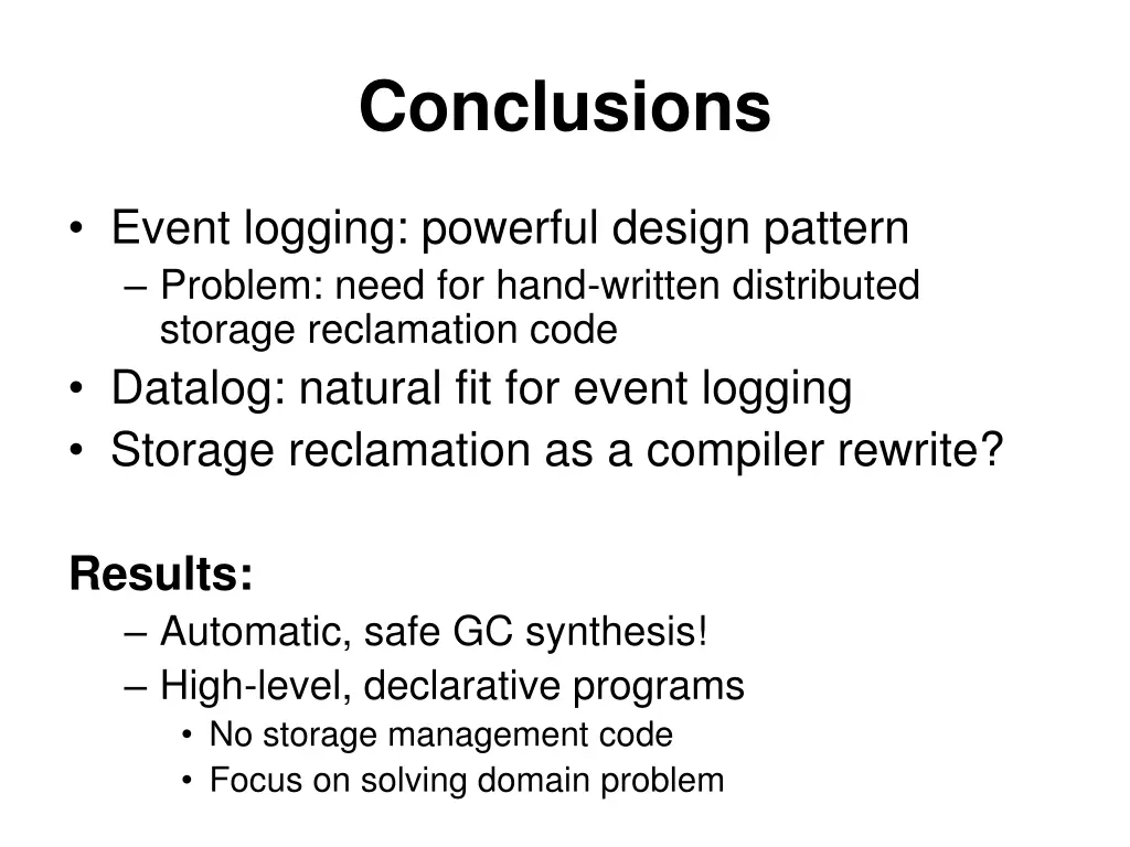 conclusions