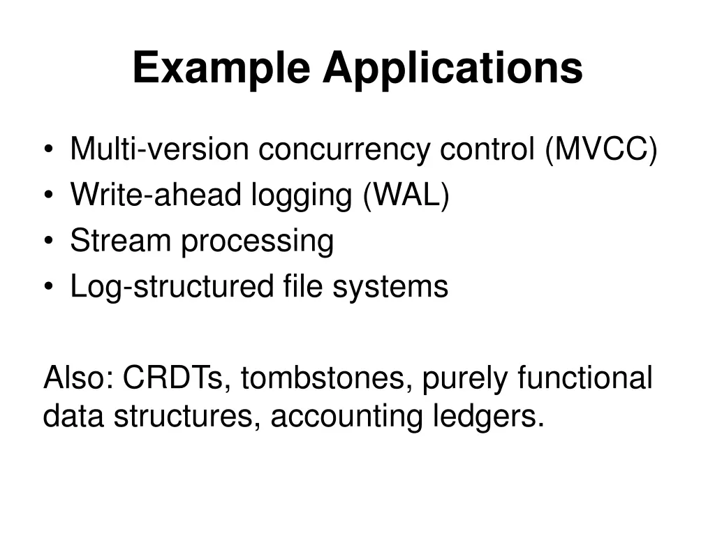 example applications