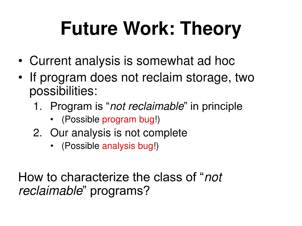 future work theory
