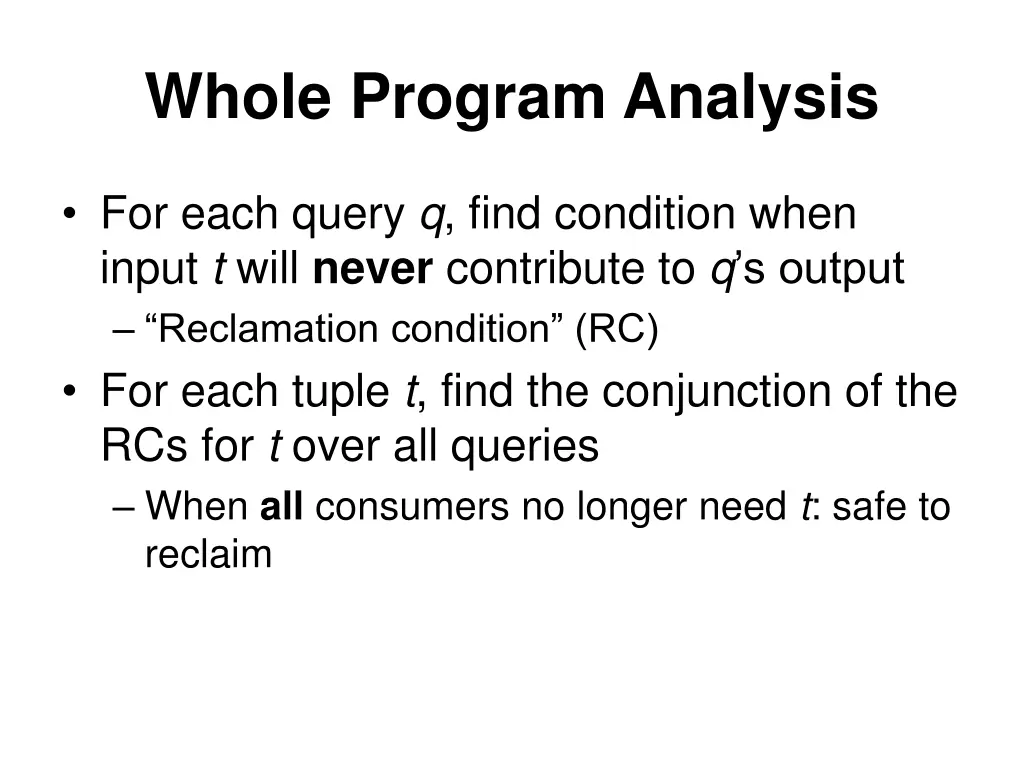 whole program analysis