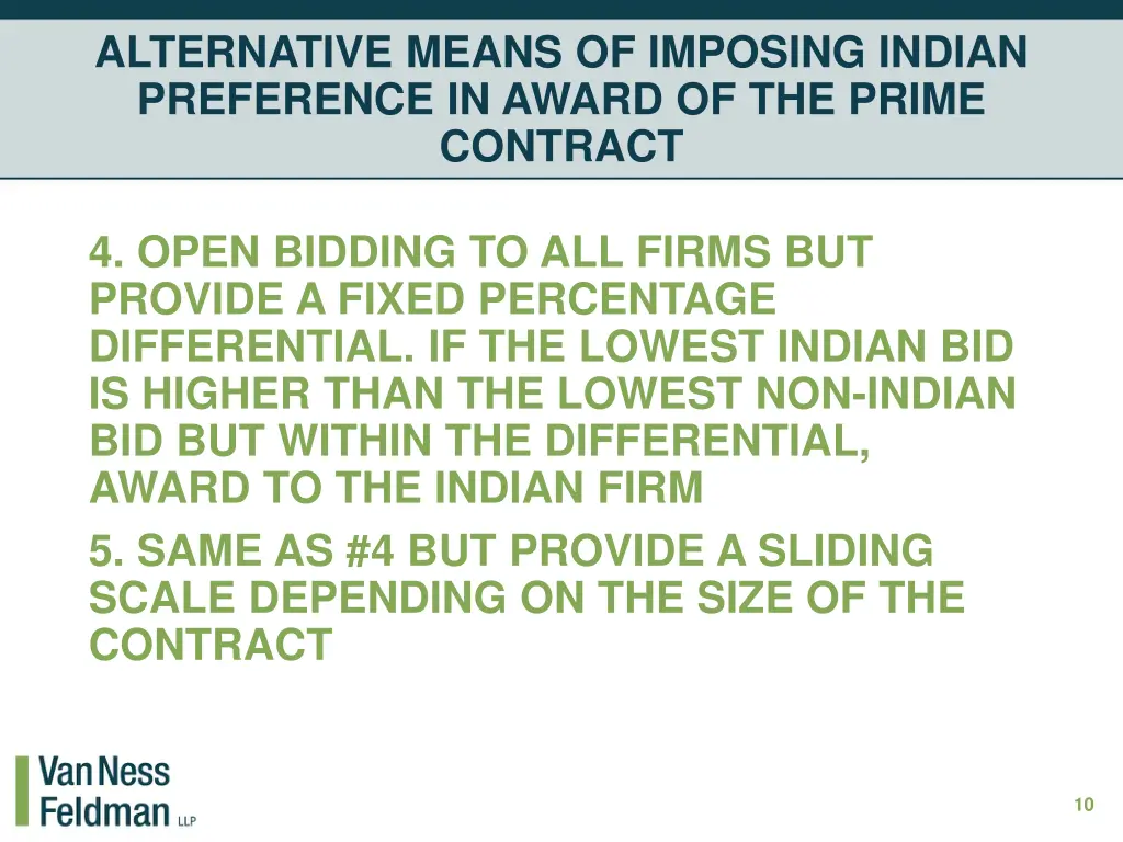 alternative means of imposing indian preference 1