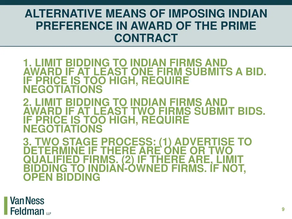 alternative means of imposing indian preference