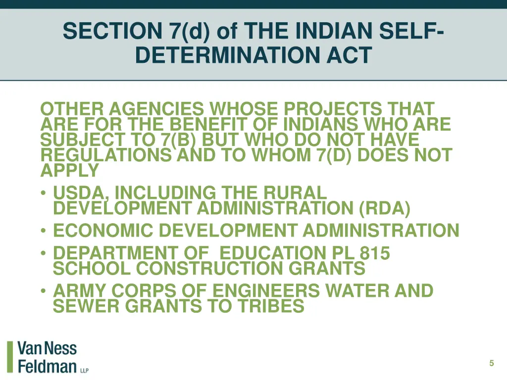 section 7 d of the indian self determination act 1
