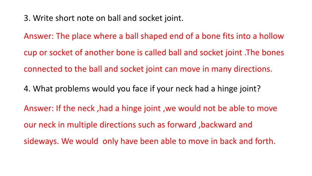 3 write short note on ball and socket joint