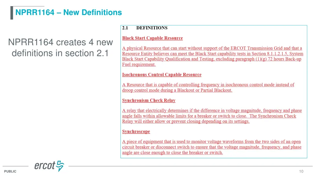 nprr1164 new definitions