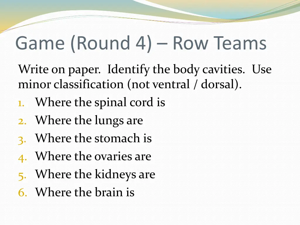 game round 4 row teams