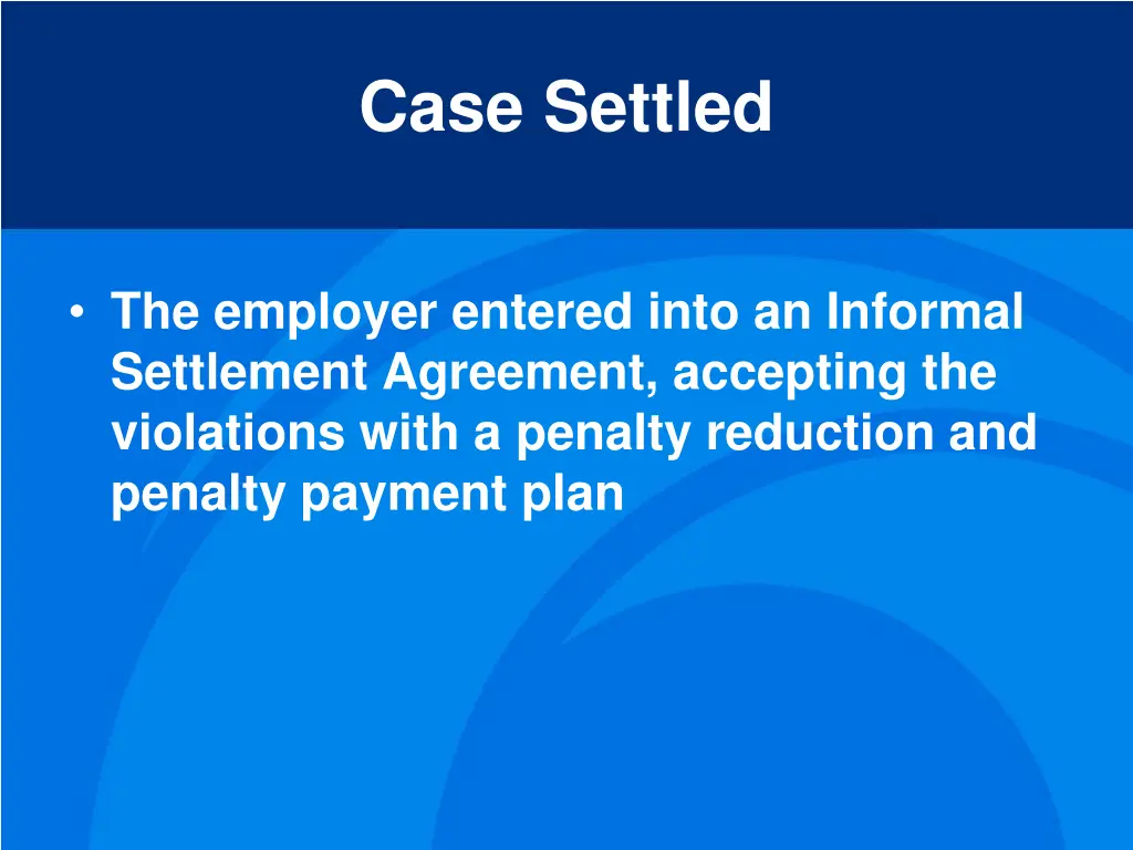 case settled