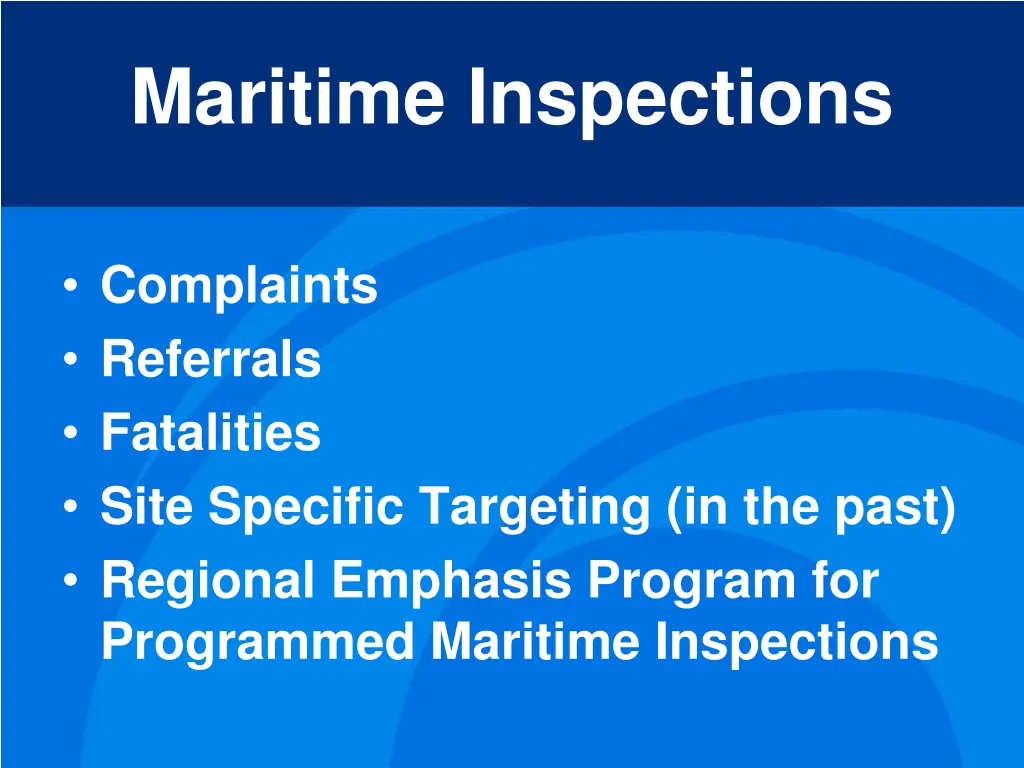 maritime inspections