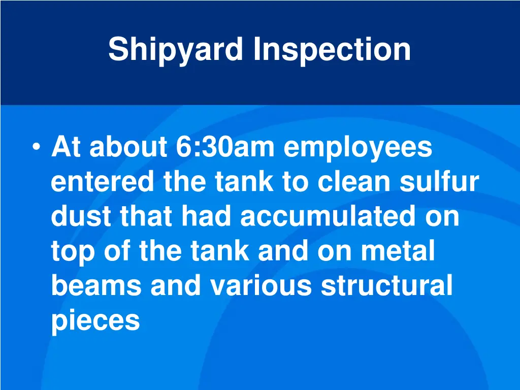 shipyard inspection