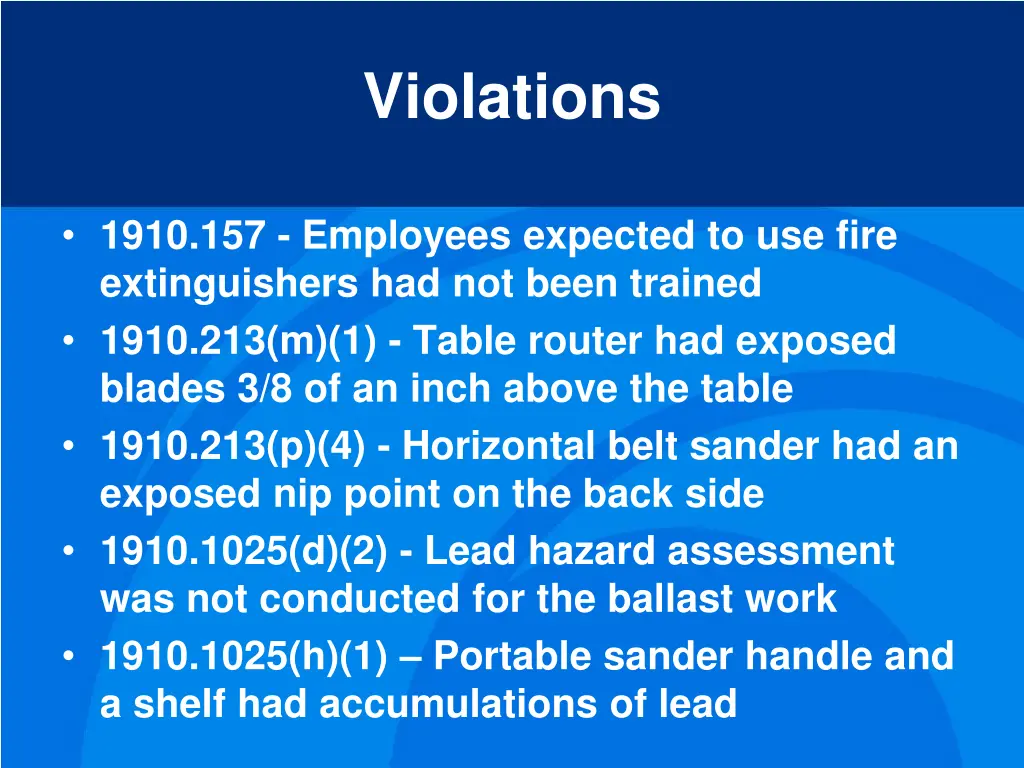 violations 2