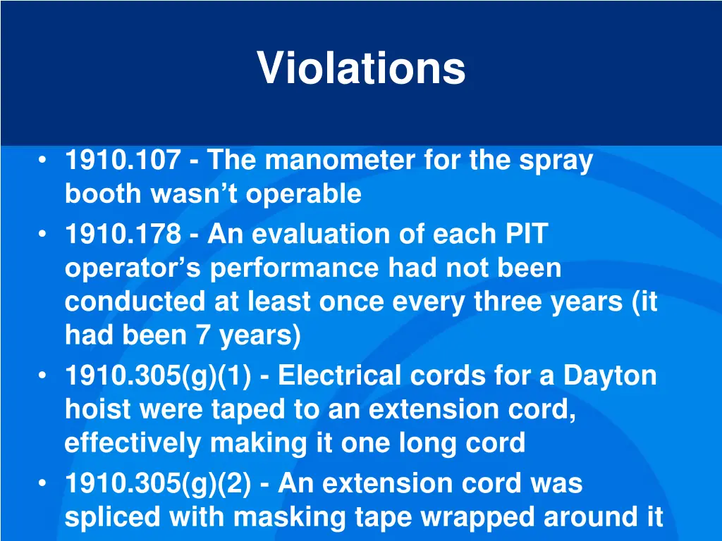 violations 4