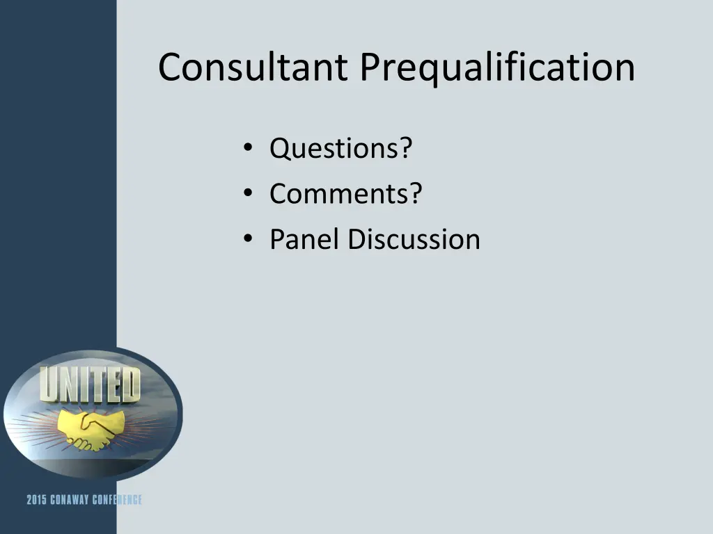 consultant prequalification