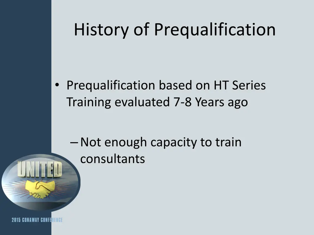 history of prequalification 1