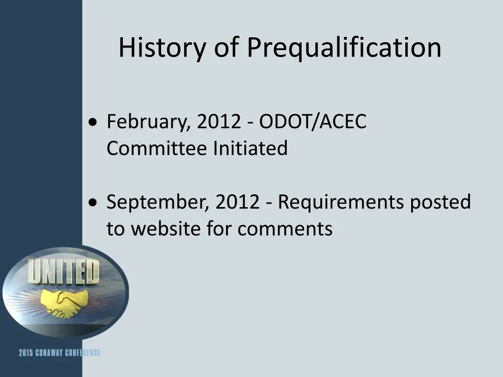 history of prequalification 4