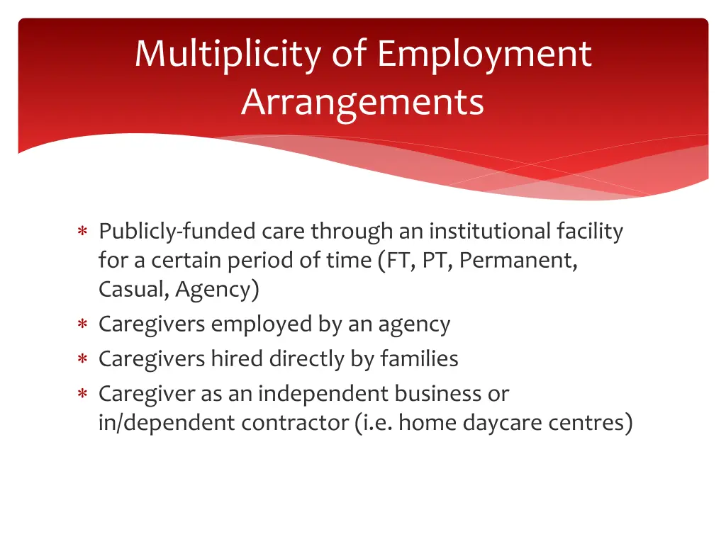 multiplicity of employment arrangements