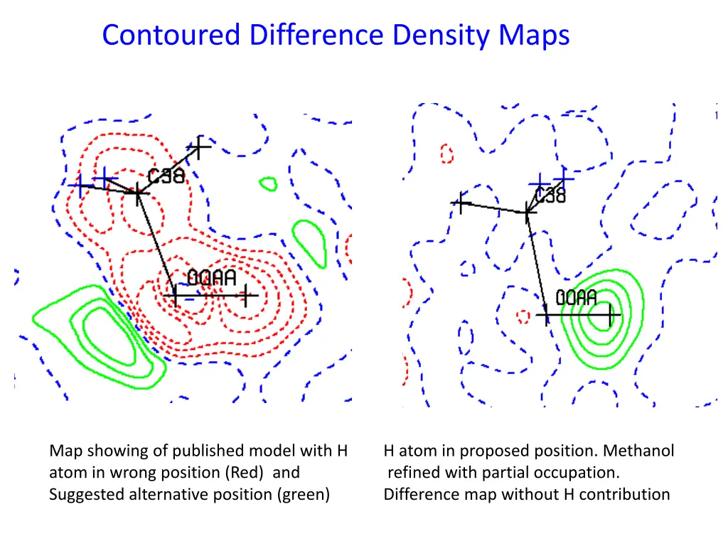 contoured difference density maps