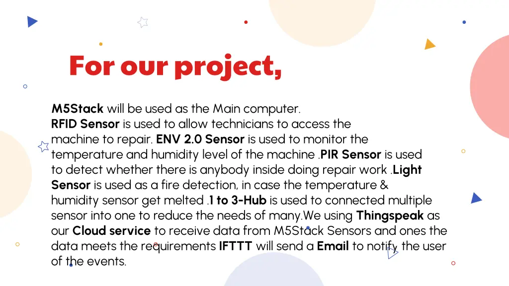 for our project
