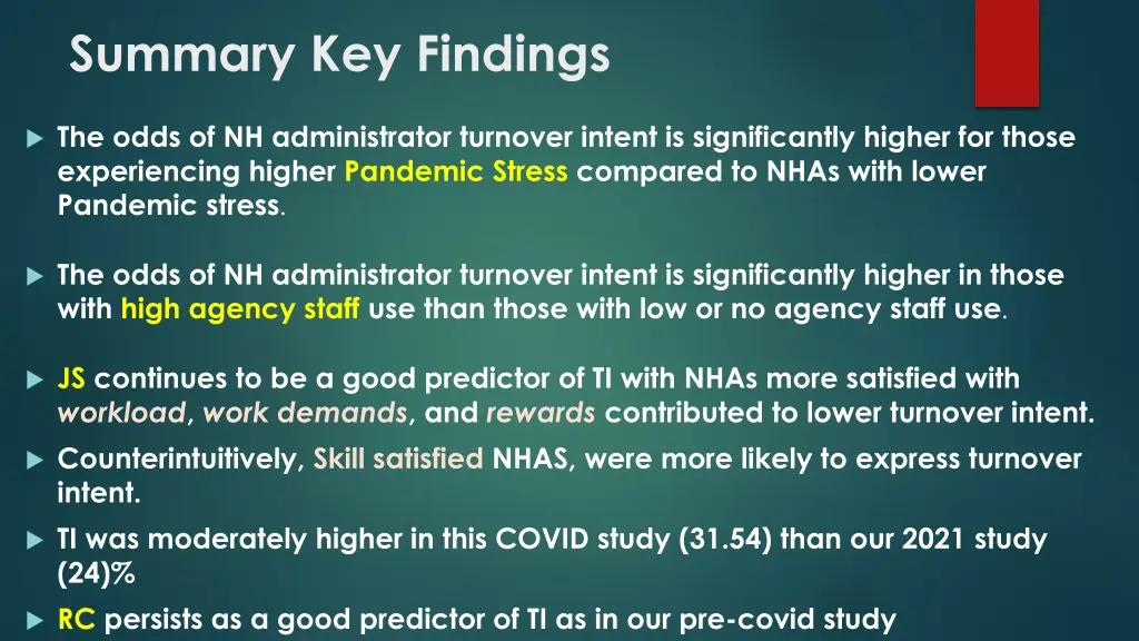 summary key findings