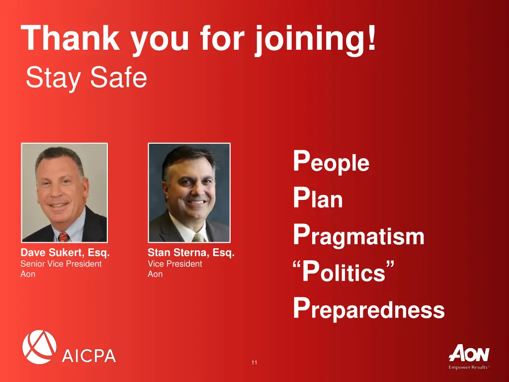 thank you for joining stay safe