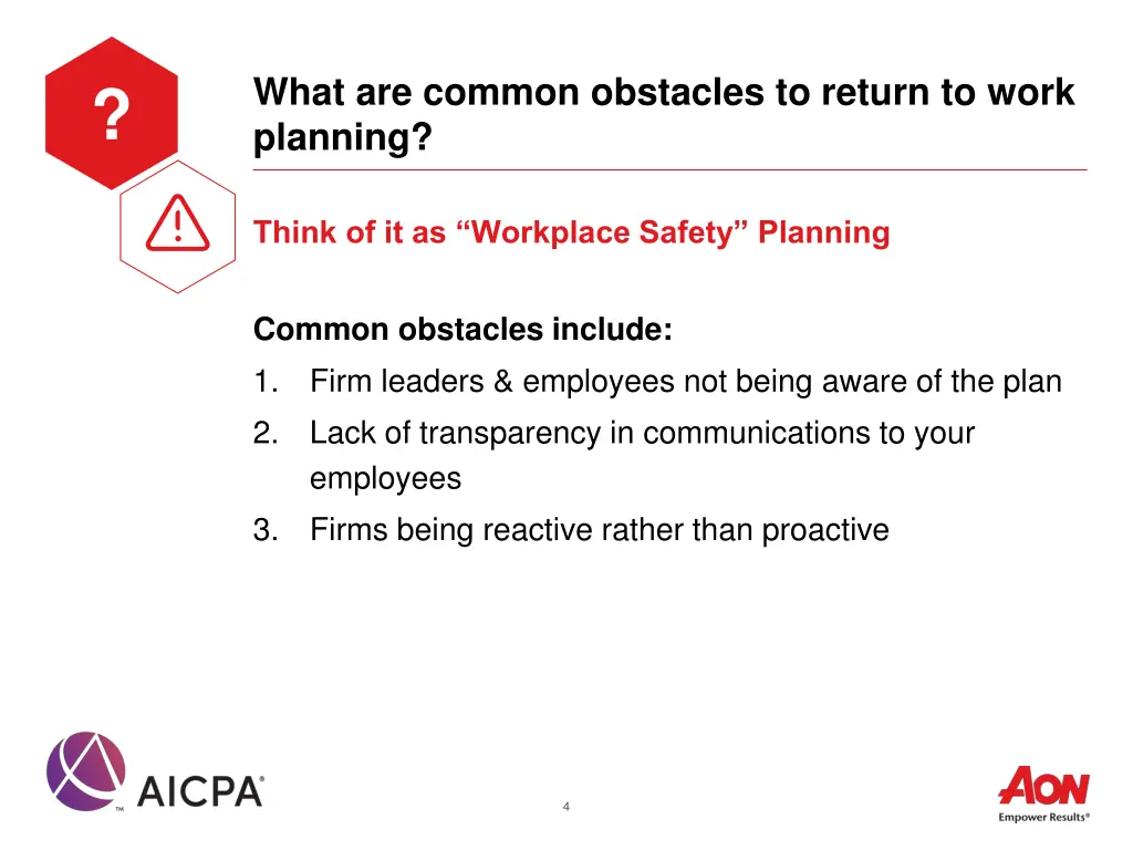 what are common obstacles to return to work