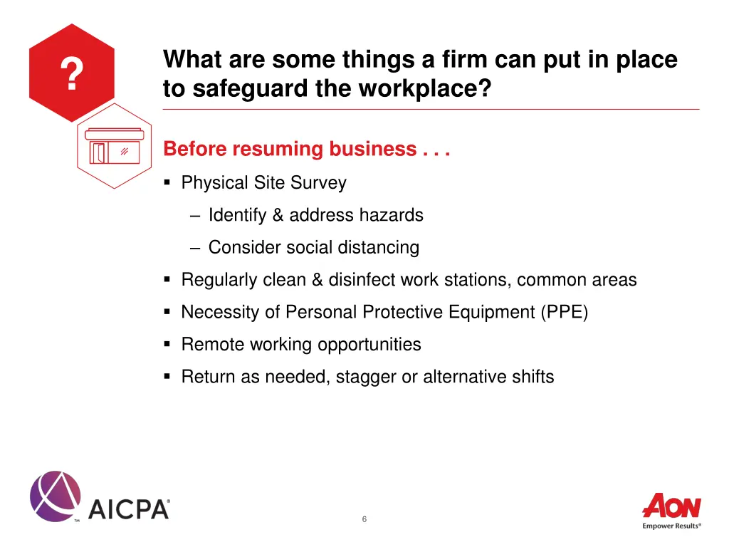 what are some things a firm can put in place