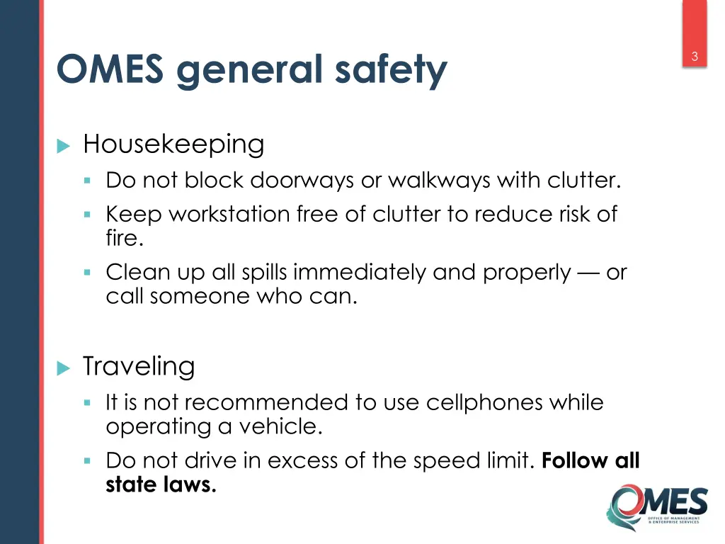 omes general safety 2
