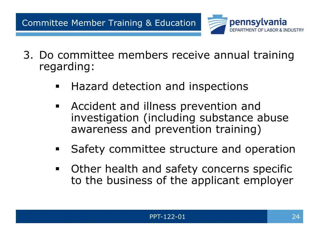 committee member training education 1