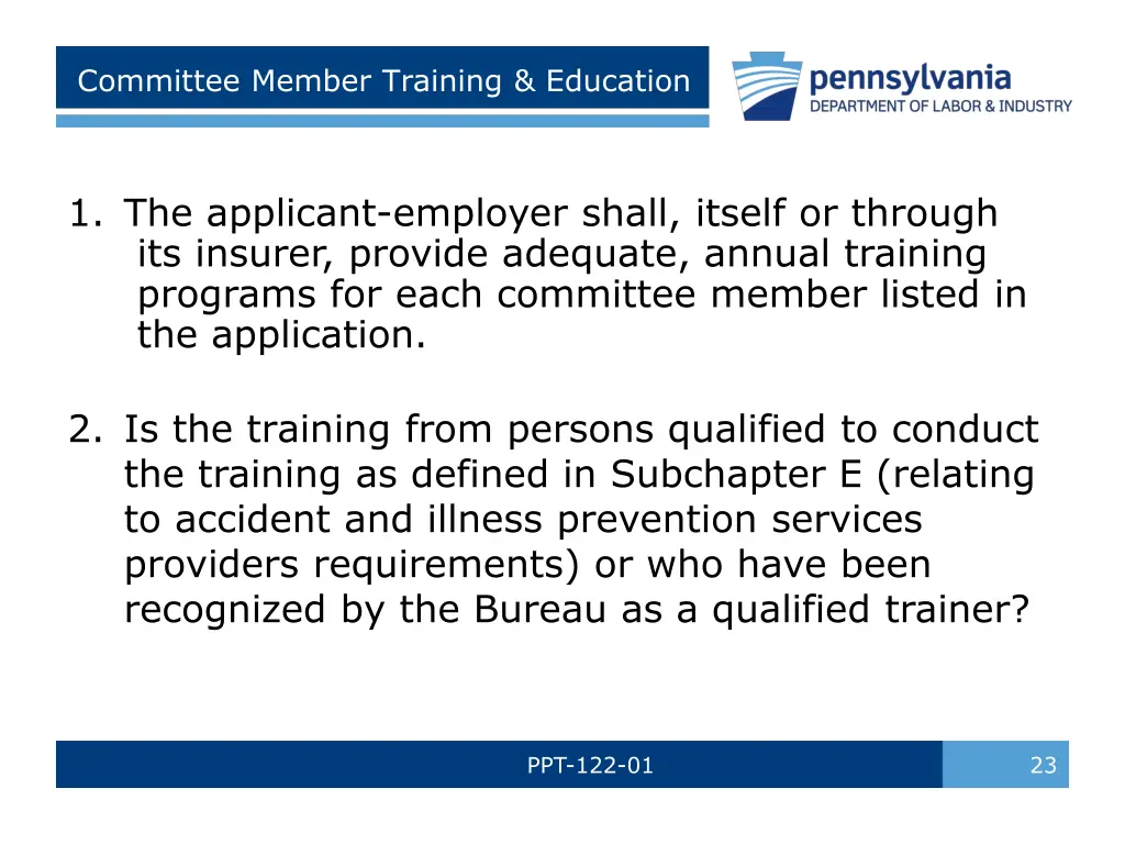 committee member training education