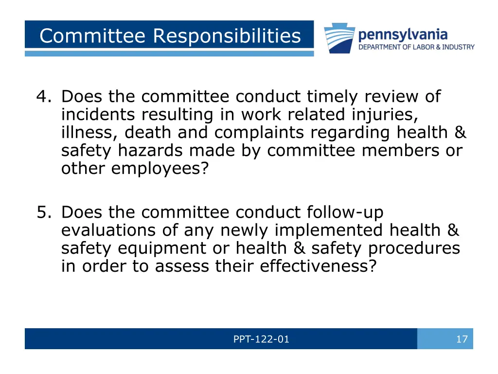 committee responsibilities 1