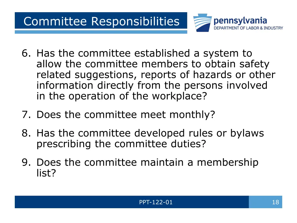 committee responsibilities 2