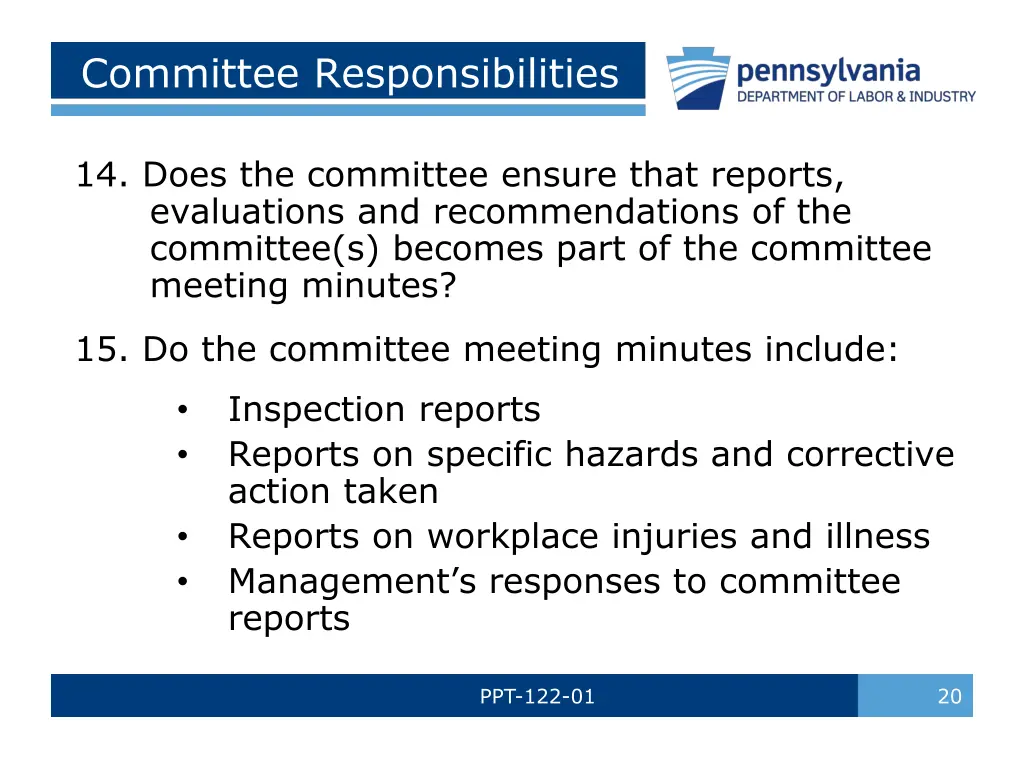 committee responsibilities 4