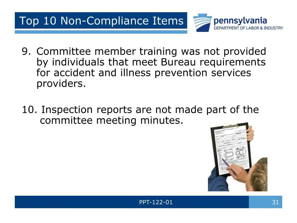 top 10 non compliance items 3