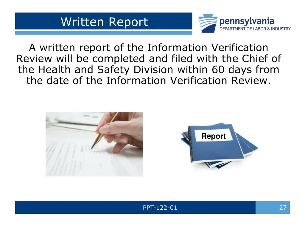written report