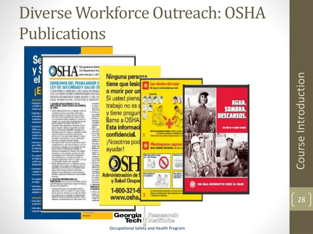 diverse workforce outreach osha publications