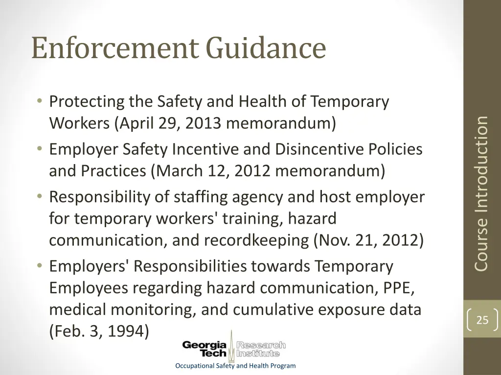 enforcement guidance