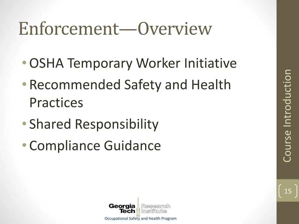 enforcement overview