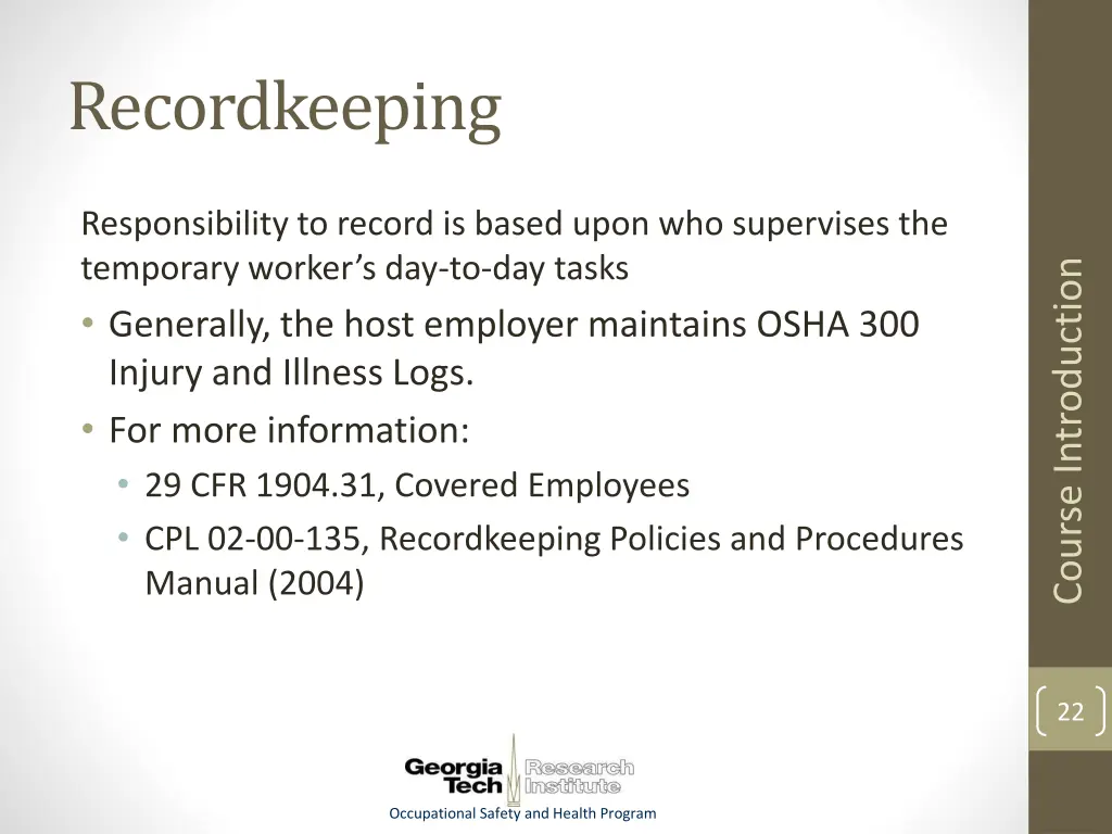 recordkeeping