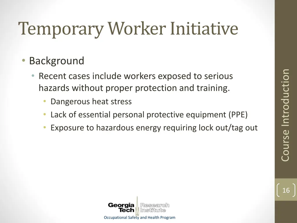 temporary worker initiative