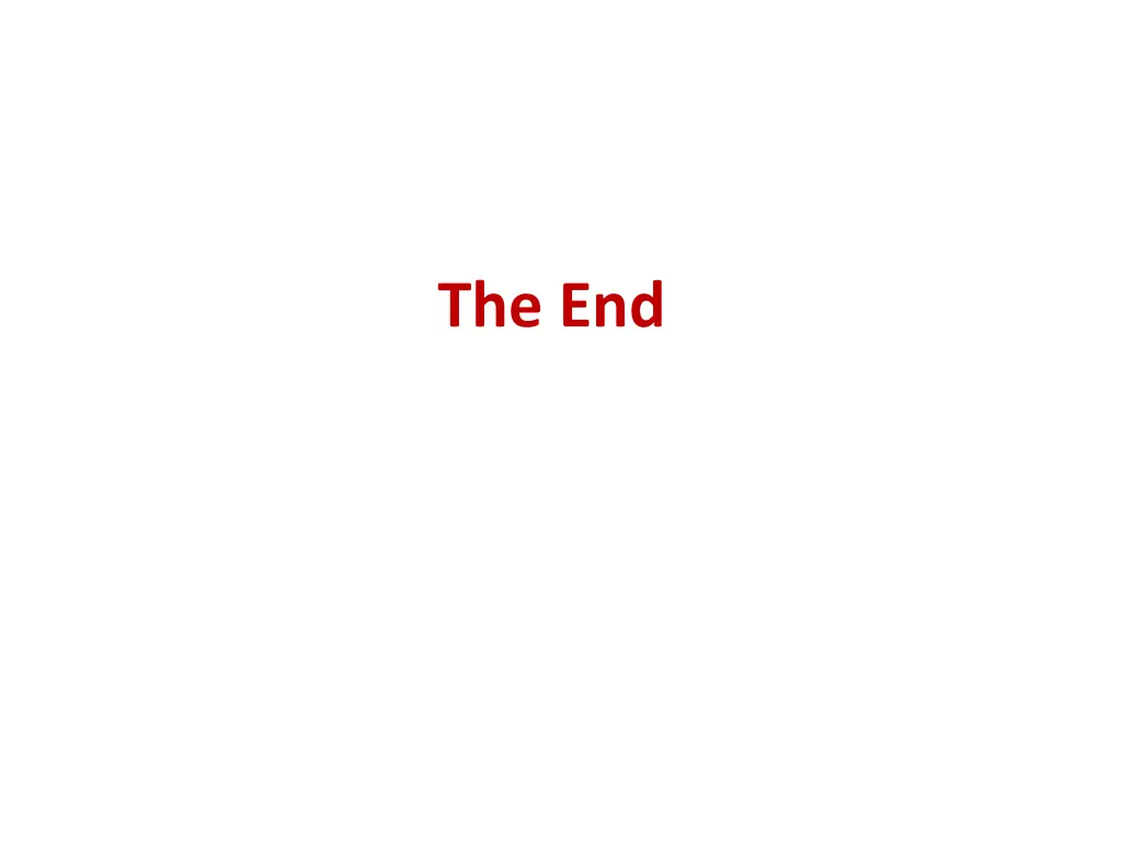 the end
